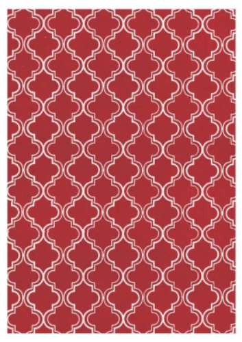 Printed Wafer Paper - Moroccan Red - Click Image to Close